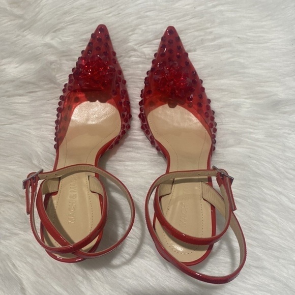 New Mach & Mach crystal embellished clear ankle strap pump size 40EU - Picture 7 of 15